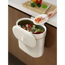 Lixeira de cozinha montada na parede, 2026, novo estilo, lata de lixo com tampa, lixeira de cozinha