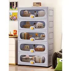 Armário de armazenamento Flip doméstico Multi-camada lanche brinquedo armário de plástico crianças caixa de armazenament
