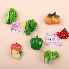 2023 novo estilo de alto valor alimentos geladeira adesivos ímã 3d tridimensional bonito legumes frutas Ma