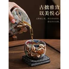 Shino-yaki xícara de chá feita à mão, copo mestre, estilo silencioso, grés, xícara de chá criativa, presente de alta qua