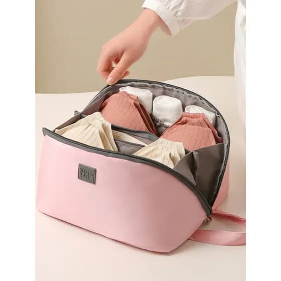 Bolsa de armazenamento de roupas íntimas para viagens de negócios, grande capacidade, à prova d'água, portátil, três em