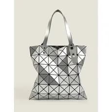 Estilo japonês clássico 6-grade geométrico diamante saco feminino xadrez bolsa de ombro luz moda Commuter sacola
