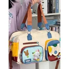 Novo estilo versão coreana grande capacidade expansível portátil bolsa de viagem de curta distância bolsa de passeio bon
