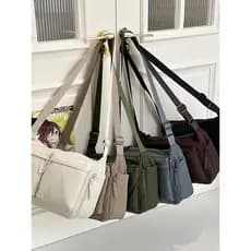 Bolsa mensageiro Casual japonesa, bolsa de ombro de grande capacidade para computador, bolsa de ombro esportiva com vári
