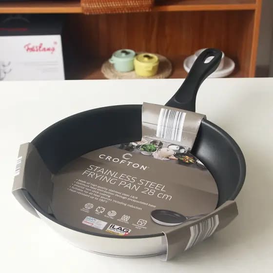 Frigideira grande 28cm espessada 304 aço inoxidável antiaderente frigideira frigideira peixe panqueca bife panela de ind