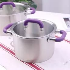 Alça Anti-escaldante espessada 18/10 aço inoxidável 304 panela de sopa sopa cozinhar mingau vapor fundo duplo fogão de i