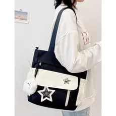 Bolsa de lona feminina de grande capacidade, bolsa mensageiro de um ombro 2026, novo estilo de trabalho, transporte de e