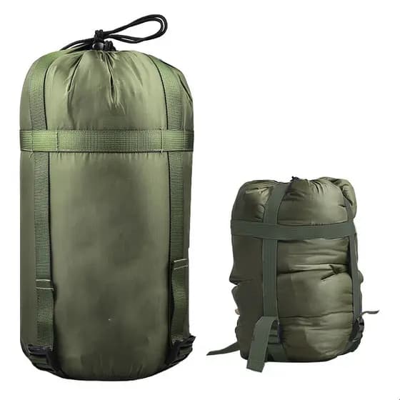 Acampamento ao ar livre saco de dormir saco de compressão lazer algodão rede saco de armazenamento roupas diversos saco