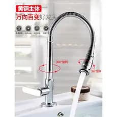 Lavanderia piscina torneira única fria casa Mop piscina torneira varanda lavatório rotativo cozinha ao ar livre aço inox