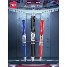 Deli Gel Pen Press Pen 12 Preto Estudantes Usam 0.5mm Bullet Red Pen Business Office Caneta Esferográfica Azul Assinatur