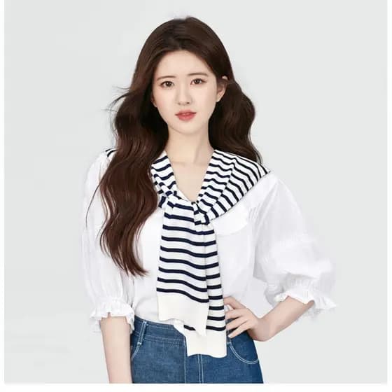 2023 novo estilo primavera outono malha listrado xale exterior estilo fino feminino verão escritório ar condicionado sal