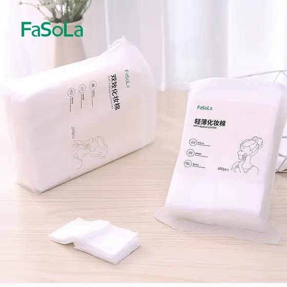 MUJI genuíno maquiagem algodão feminino removedor de maquiagem algodão removedor de maquiagem Facial pressionando borda