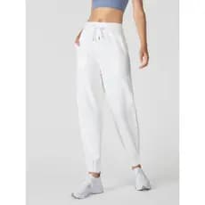 Outono calças esportivas femininas soltas mais finas olhar Tie-up de secagem rápida Sweatpants algodão malha corda elást