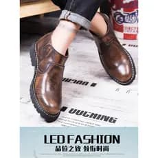 Chelsea botas masculinas Martin botas britânicas de cano baixo na moda sapatos masculinos botas curtas de couro genuíno