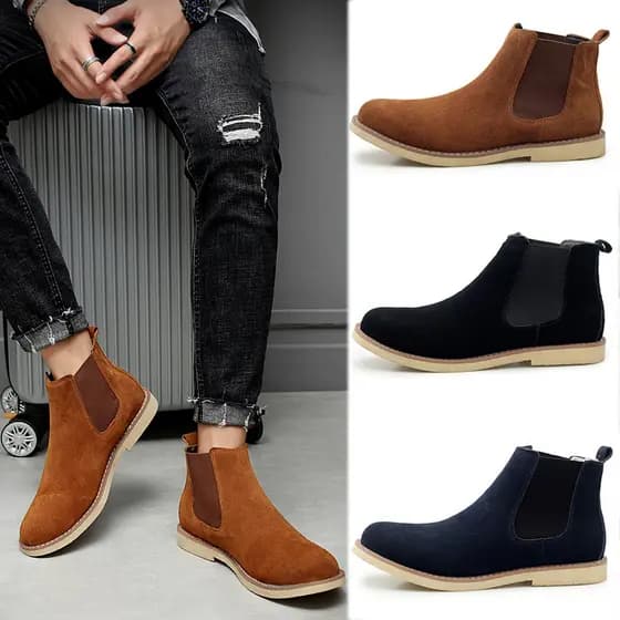 Tamanho 37 botas masculinas Chelsea botas de alta qualidade estilo britânico Martin botas versão coreana All-Match Mid-t