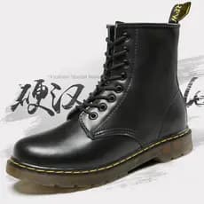 Botas Martin britânicas de cano médio masculinas outono estilo britânico sapatos de couro de cano alto botas curtas de c