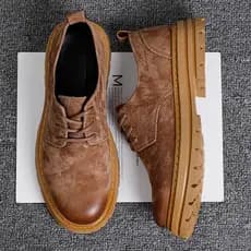 Martin botas masculinas 2026 primavera outono novo estilo britânico Retro camurça sapatos de couro masculino macacão de