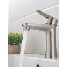 304 bacia de aço inoxidável torneira quente e fria lavatório banheiro doméstico único furo bacia única torneira fria