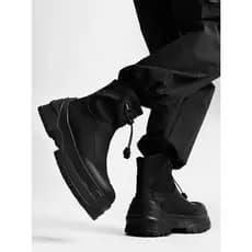 Botas Martin de cano alto masculinas, estilo britânico, sola grossa, botas gerais para motocicleta, caminhadas ao ar liv