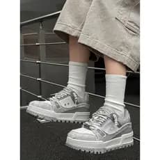 Invisível interior aumentando 7cm tênis das mulheres dos homens nicho Design Retro sapatos casuais nacional na moda casa