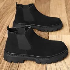 Outono inverno novo estilo masculino Martin botas de couro genuíno Chelsea botas de camurça botas de couro masculino de