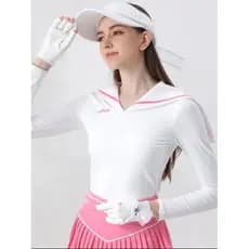 Primavera outono roupas de golfe feminino terno feminino de manga comprida topo feminino saia plissada camisa esportes p