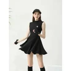 Verão golfe roupas femininas vestido de tênis versão coreana magro-ajuste saia superior terno feminino de manga curta ro
