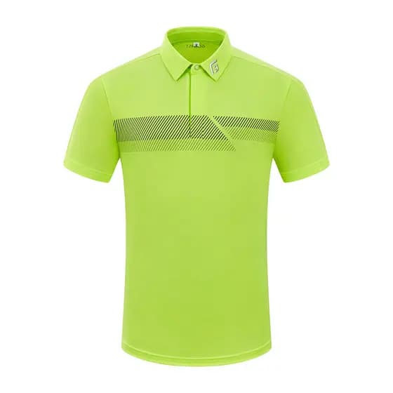 Golfe de manga curta masculina verão de alta elasticidade respirável de secagem rápida esportes topo camiseta masculina