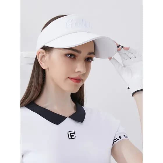 Boné de golfe feminino vazio chapéu superior grande borda chapéu de sol absorvente de suor esportes chapéu de sol golfe