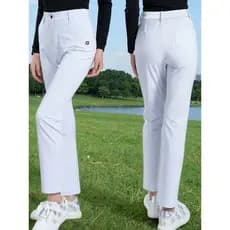 Primavera verão calças femininas de golfe calças femininas cintura alta elástico em linha reta calças de secagem rápida