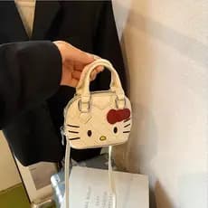 Feminino bebê Mini gato dos desenhos animados bonito concha saco menina princesa pequena bolsa de ombro diamante arco bo