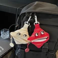 Crianças pequeno monstro crianças cintura-pendurado moeda bolsa caso chave portátil Mini meninos meninas portátil saco d