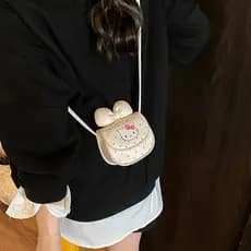 Menina requintado saco elegante ocidental princesa bebê arco bolsa de ombro crianças passeio Casual saco do mensageiro