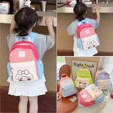Meninos meninas fresco respirável colorido cor combinando dopamina mochila crianças viagem Mini bonito estilo ocidental