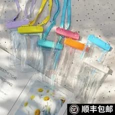 Bolha de cor sólida inflável colorido transparente saco à prova dwaterproof água do telefone móvel Apple Huawei Universa