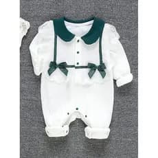 Macacão de bebê primavera outono estilo princesa roupa exterior estilo Super ocidental 6-12 bebê outono Outing macacão d