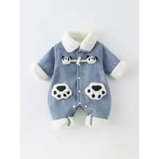 Bebê outono inverno macacão Outing roupas bonito Super bonito pequeno mês idade roupas de bebê outono casaco forro de lã