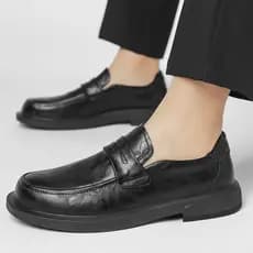 Homens britânico Formal sapatos de couro Retro couro genuíno moda negócios All-Match sapatos casuais respirável sola mac