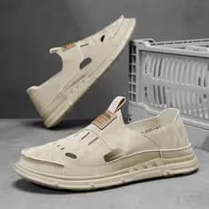 Sandálias masculinas verão novo estilo 2025 Baotou meia chinelos masculino exterior Wear confortável condução sapatos de