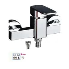 Todo o corpo de cobre máquina de lavar roupa automática piscina escondida válvula de mistura interruptor torneira dupla