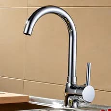 Toda a torneira da cozinha de cobre pia quente e fria 304 bacia aço inoxidável lavatório válvula mistura único furo rota