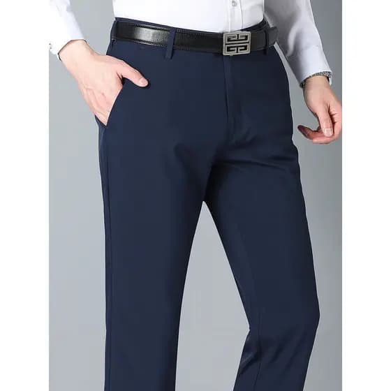 High-End calças casuais masculinas verão macacão fino calças primavera outono calças compridas 2026 novo estilo terno ma