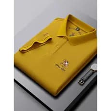 Camisa Polo masculina de manga curta camiseta verão lapela bordada 2026 novo estilo High-End negócios masculino de meia-