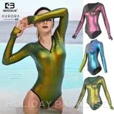 Bestdive extremamente colorido Aurora Bikini roupas molhadas 2mm terno de mergulho manter quente proteção contra frio ef