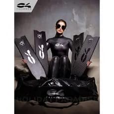 HP Itália C4 BM Freediving Barbatanas Longas Barbatanas de Mergulho Competitivo Piscina Treinamento Pesca Caça Fibra de