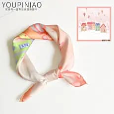 Primavera outono verão novo estilo ins pequeno lenço quadrado senhoras All-Match decoração literária coreano pequeno len