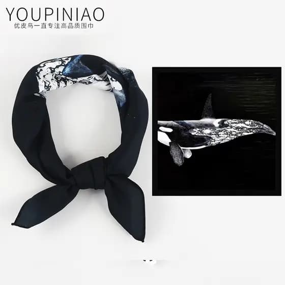 Pequeno pequeno lenço de seda estilo outono elegante lenço quadrado coreano All-Match decoração Hip-Hop cachecol estilo