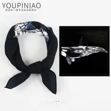 Pequeno pequeno lenço de seda estilo outono elegante lenço quadrado coreano All-Match decoração Hip-Hop cachecol estilo