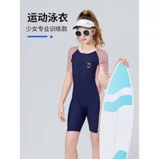 Meninas roupa de banho crianças protetor solar roupa de banho meninas 2025 novo estilo verão grandes crianças estudantes