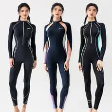 2025 novo estilo protetor solar de uma peça maiô de mergulho longo surf senhoras terno de mergulho High-End geléia